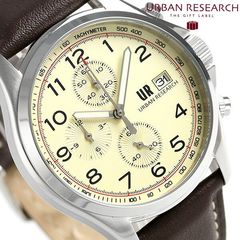 URBAN RESEARCH クロノグラフ 革ベルト 腕時計 UR003-03 アーバンリサーチ