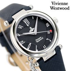 ヴィヴィアンウエストウッド 時計 オーブ ハート 32mm クオーツ レディース 腕時計 VV006SLDBL Vivienne ネイビー 革ベルト