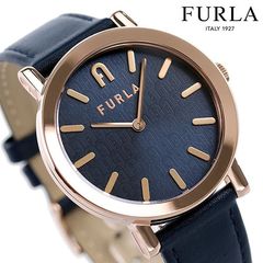 フルラ 時計 ミニマルシェイプ 38mm レディース 腕時計 WW00003004L3 FURLA ネイビー 革ベルト