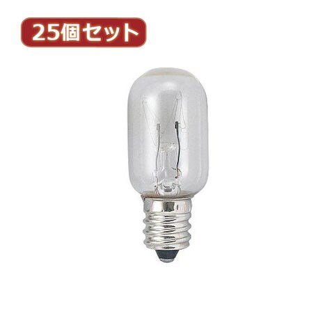 YAZAWA 25個セット ナツメ球3Wクリア T201203CX25  照明器具【同梱不可】[▲][AS] 電球