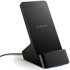 エレコム ELECOM ワイヤレス充電器 スタンドＱｉ 急速 ２枚コイル ブラック W-QS06BK