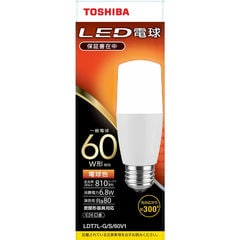 東芝 TOSHIBA ＬＥＤ電球（Ｔ形）６０Ｗ形相当 電球色 口金Ｅ２６ LDT7L-G/S/60V1