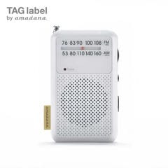 TAG label by amadana ワイドＦＭ対応 「ＴＡＧｌａｂｅｌ ｂｙ ａｍａｄａｎａ」 モバイルラジオ AT-OMR0011-WH(ホワイト)