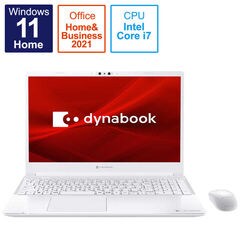 dynabook ﾀﾞｲﾅﾌﾞｯｸ ノートパソコン dynabook C7 リュクスホワイト [15.6型 /Core i7 /メモリ:8GB /HDD:1TB /SSD:256GB /2021年11月] P1C7UPBW