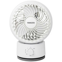ヤマゼン １８ｃｍ サーキュレーター扇風機 YAS-FKW18-W ホワイト