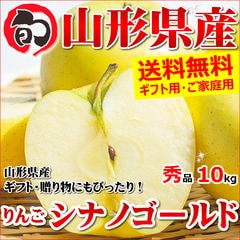 【出荷中】山形県産 りんご シナノゴールド 10kg (秀品/26玉～36玉入り)