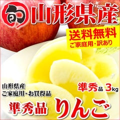 【出荷中】訳あり りんご サンふじ 3kg (ご家庭用/準秀品/9～14玉入り/生食可)