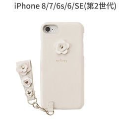 [iPhone 8/7/6s/6専用]salisty(サリスティ)P フラワースタッズ ハードケース(ライトグレージュ)P-HC002C 【上品 おしゃれ フェミニン 可愛い 大人かわいい かわいい】