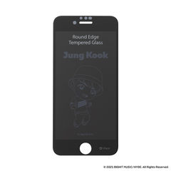 [iPhone SE 2020/8/7/6s/6専用]TinyTAN iFace Round Edge Tempered Glass Screen Protector ラウンドエッジ強化ガラス 画面保護シート(Jung Kook)