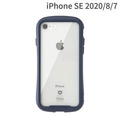 iPhoneSE ケース iphone8 ケース SE第2世代 iphoneSE2 iFace Reflection強化 ガラス クリア ケース (ネイビー)【 iface 透明 アイフェイス カバー アイフォン8 スマホケース 】