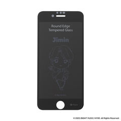 [iPhone SE 2020/8/7/6s/6専用]TinyTAN iFace Round Edge Tempered Glass Screen Protector ラウンドエッジ強化ガラス 画面保護シート(Jimin)