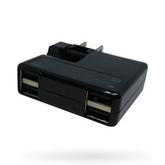 [各種スマートフォン対応]USB4ポート急速充電対応 ACアダプタ(ブラック)