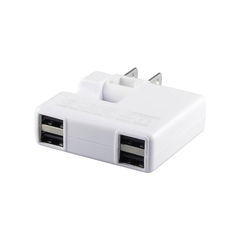 [各種スマートフォン対応]USB4ポート急速充電対応 ACアダプタ(ホワイト)