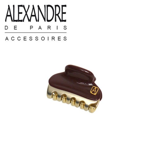dショッピング |アレクサンドル ドゥ パリ ヘアクリップ 3cm ミニクリップ ヘアアクセサリー マロン ALEXANDRE DE