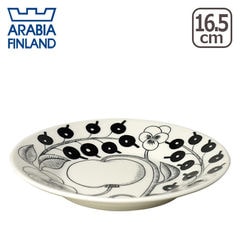 アラビア ブラックパラティッシ 16.5cmプレート 皿 フィンランド Arabia Paratiisi arb1101