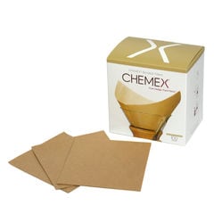 ケメックス コーヒーメーカー フィルターペーパー ナチュラル（無漂白タイプ） 四角タイプ 100枚入り FSU-100 CHEMEX chx9001