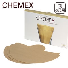 ケメックス 3カップ用 コーヒーメーカー フィルターペーパー ナチュラル （無漂白タイプ） ボンデッドタイプ 半円型タイプ 100枚入り FP-2 CHEMEX chx9004