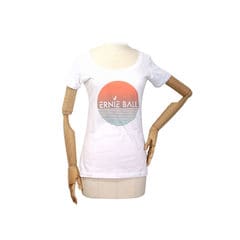 Ernie Ball Ladies T-shirt Medium Beach White ビーチロゴ レディースTシャツ