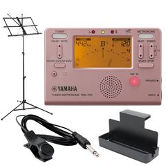 YAMAHA TDM-700P ピンク チューナーメトロノーム Dicon Audio MUS-009 譜面台付き 4点セット