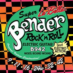 La Bella The Bender B942 SUPER LIGHT 09-42 エレキギター弦×6セット