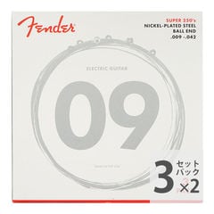 Fender Super 250's Nickel-Plated Steel 250L Light 09-42 3 pack エレキギター弦×2