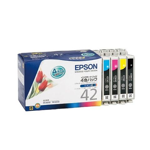 dショッピング |エプソン EPSON 純正 インク インクカートリッジ IC4CL42 4色パック | カテゴリ：インク・トナーの販売できる