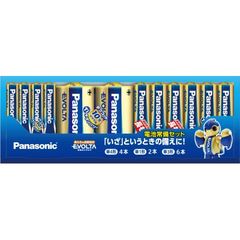 パナソニック Panasonic 乾電池エボルタ アルカリ乾電池単1形・単3形・単4形セット 乾電池常備セット 1.5V K-KJE12JA
