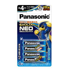 パナソニック Panasonic 乾電池エボルタネオ単4形×4 アルカリ乾電池 EVOLTA NEO LR03NJ 1.5V LR03NJ/4B 4本入