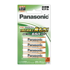 パナソニック Panasonic 充電式EVOLTA 単4形充電池 4本パック お手軽モデル BK-4LLB/4B