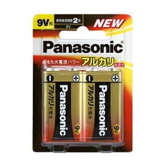 パナソニック Panasonic アルカリ乾電池9V形×2 アルカリ乾電池 6LR61 9V 6LR61XJ/2B 2個入