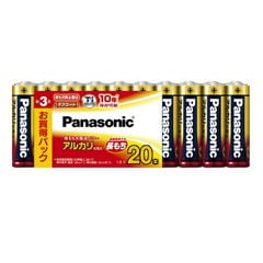 パナソニック Panasonic アルカリ乾電池単3形×20 アルカリ乾電池 LR6XJ 1.5V LR6XJ/20SW 4本入