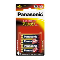 パナソニック Panasonic アルカリ乾電池単4形×4 アルカリ乾電池 LR03XJ 1.5V LR03XJ/4B 4本入