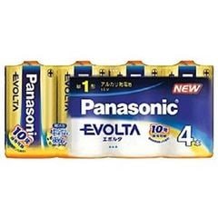 パナソニック Panasonic 乾電池エボルタ単1形×4 アルカリ乾電池 EVOLTA LR20EJ 1.5V LR20EJ/4SW 4本入