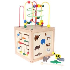 木のおもちゃ 型はめ パズル 森の遊び箱 知育玩具　赤ちゃん エド・インター 森のあそび箱  806487 森のあそび箱ポップカラー