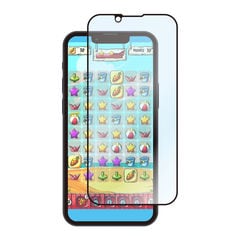 【光沢ブルーライトカット】 iPhone 13 mini用 貼りミスゼロ かんたん3ステップ貼り付けキット付き 全面保護 強化ガラス