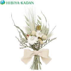【クリームホワイト】日比谷花壇 HIBIYA-KADAN ナチュラルドライフラワースワッグS