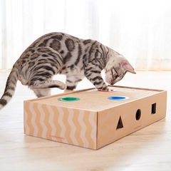 ミュー (mju:) 猫用おもちゃ ニャンコロビー ボックス ナチュラル